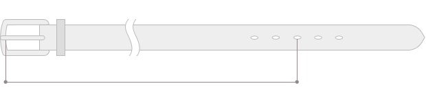 ���E�G�X�g�T�C�Y�́A�x���g��^�������ɐL�΂�����ԂŃx���g��(5��)�̐^��(3��)����A�o�b�N���ƃs���̐�[���d�Ȃ����Ƃ���܂ł̃T�C�Y��\�L���Ă���܂��B