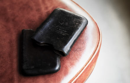 東京で出会った革のケース